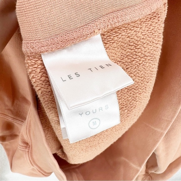 Les Tien Relaxed Cotton Pullover Hoodie Mauve Size Medium M - Picture 6 of 10